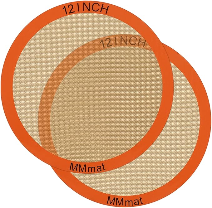 Silicone Baking Mats Set of 2 Round Non-Stick